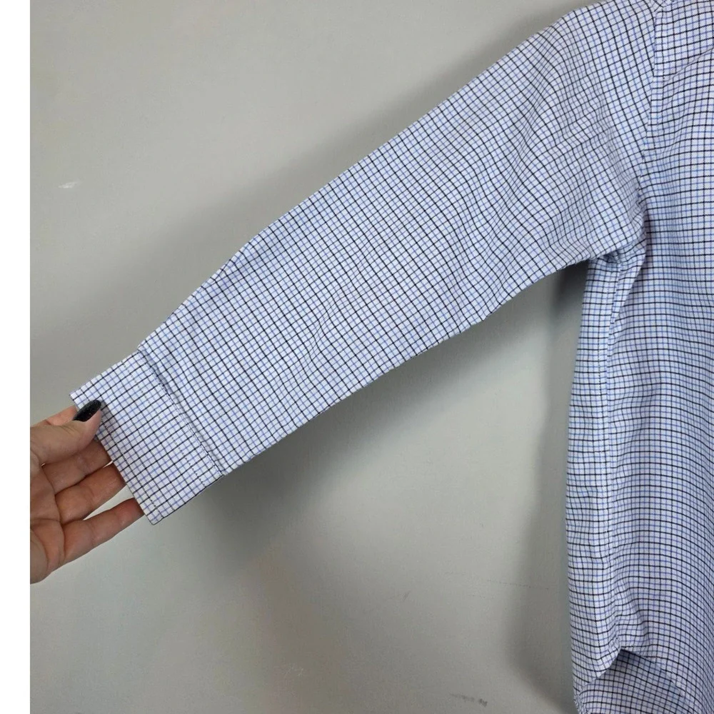 Ralph Lauren Kids Plaid Button Down Long Sleeve Shirt Size‎ 7 Blue White Preppy